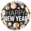 New Year metallic dots foil balloon 18 inch Qualatex, Auckland NZ