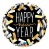 New Year Foil balloon Confetti Strips New Year confetti strips foil balloon 18 inch Qualatex, Auckland NZ
