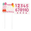 Peppa Pig Confetti Party customisable cake topper pick, Auckland NZ