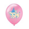 Pink Stretching kitten Stretching kitten cat pet party latex balloon pink, Auckland NZ