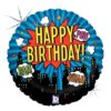 Super Hero Party Balloon Pop Art Happy Birthday Foil Balloon