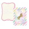 UNICORN SPARKLE INVITATIONS POSTCARD STYLE FOIL STAMPED