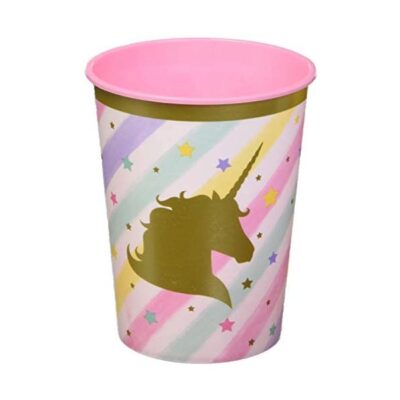 UNICORN SPARKLE KEEPSAKE SOUVENIR FAVOR CUP PLASTIC
