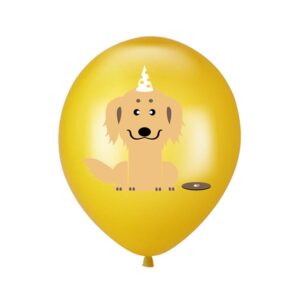 Golden Retriever pet party latex balloon gold 12 inch, Auckland NZ