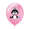 Husky pet party latex balloon pink 12 inch, Auckland NZ
