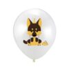 white german shepherd German Shepherd pet party latex balloon white 12 inch, Auckland NZ
