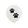 white paw Pet Party black paw white latex balloon 12 inch helium quality, Auckland NZ