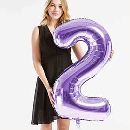 Giant Purple Foil Number Balloons 100cm NZ
