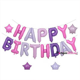 Happy Birthday Foil Letter Balloon Package NZ