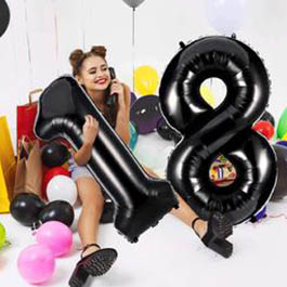 Giant Black Foil Number Balloons 100cm NZ