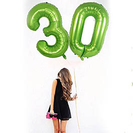 Giant Green Foil Number Balloons 100cm NZ