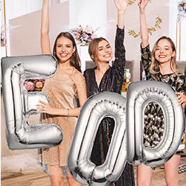 Giant Silver Foil Letter Balloons 100cm NZ