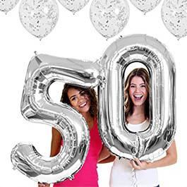 Giant Silver Foil Number Balloons 100cm NZ