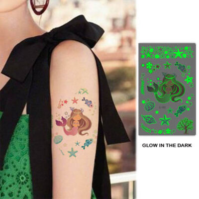 BEI-190 UV glow temporary tattoo Bei-190 12x7.5cm, party favour Auckland NZ