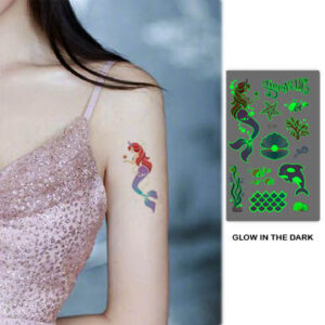 UV glow temporary tattoo Bei-191 12x7.5cm, party favour Auckland NZ