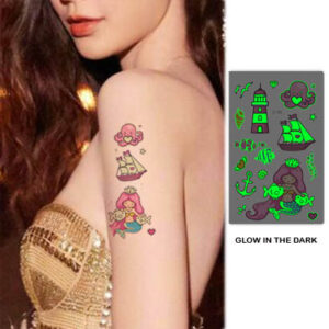 UV glow temporary tattoo Bei-195 12x7.5cm, party favour Auckland NZ