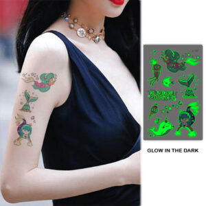 UV glow temporary tattoo Bei-197 12x7.5cm, party favour Auckland NZ