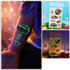 UV glow in the dark temporary tattoo Bei-235 12x7.5cm, party favour Auckland NZ