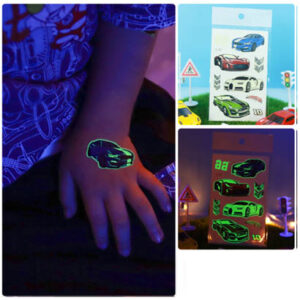 UV glow in the dark temporary tattoo Bei-237 12x7.5cm, party favour Auckland NZ