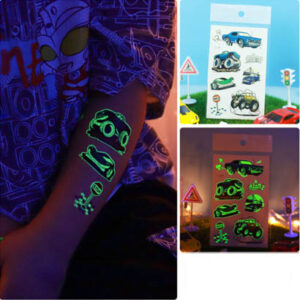UV glow in the dark temporary tattoo Bei-241 12x7.5cm, party favour Auckland NZ