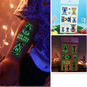 UV glow in the dark temporary tattoo Bei-244 12x7.5cm, party favour Auckland NZ