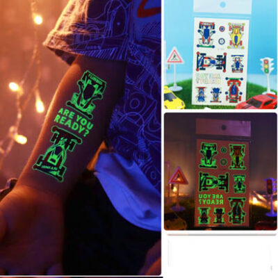 UV glow in the dark temporary tattoo Bei-244 12x7.5cm, party favour Auckland NZ