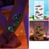 BEI-245 UV glow in the dark temporary tattoo Bei-245 12x7.5cm, party favour Auckland NZ