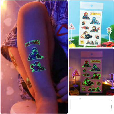 UV glow in the dark temporary tattoo Bei-246 12x7.5cm, party favour Auckland NZ