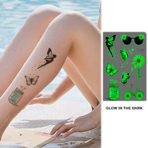 UV glow temporary tattoo Bei-248 12x7.5cm, party favour Auckland NZ