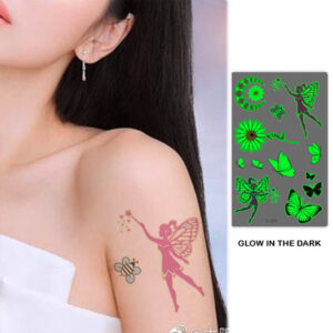 UV glow temporary tattoo Bei-254 12x7.5cm, party favour Auckland NZ