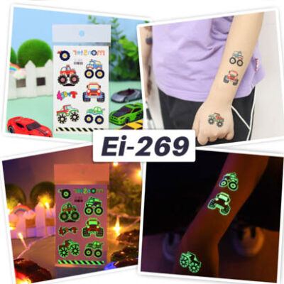 BEI-269 UV glow in the dark temporary tattoo Bei-269 12x7.5cm, party favour Auckland NZ