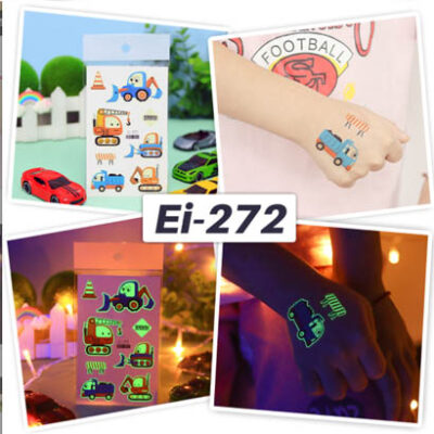 BEI-272 UV glow in the dark temporary tattoo Bei-272 12x7.5cm, party favour Auckland NZ