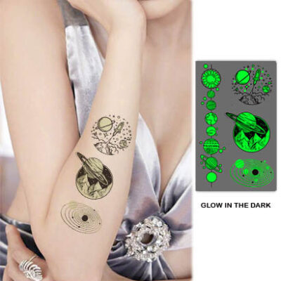 UV glow boys temporary tattoo Bei-106 10.5x6cm, party favour Auckland NZ
