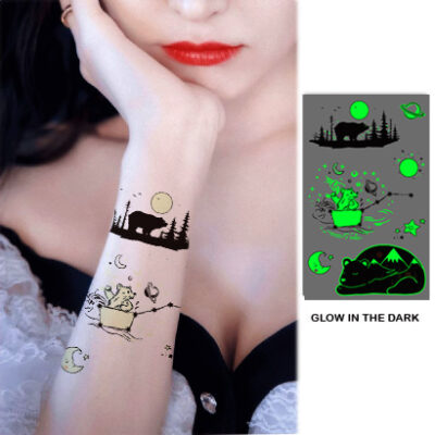BEI107 UV glow boys temporary tattoo Bei-107 10.5x6cm, party favour Auckland NZ