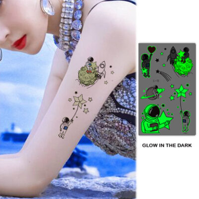 BEI111 UV glow boys temporary tattoo Bei-111 10.5x6cm, party favour Auckland NZ
