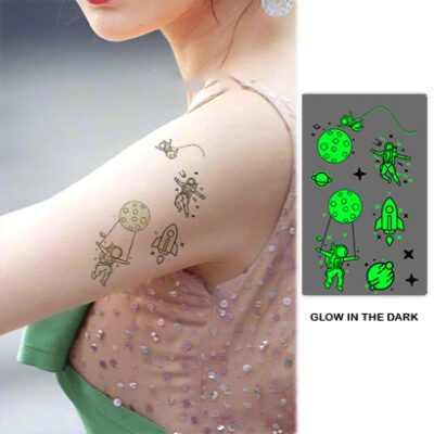 BEI113 UV glow boys temporary tattoo Bei-113 10.5x6cm, party favour Auckland NZ