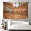 Boy or Girl gender reveal wall backdrop banner PWB42 premium fabric, Auckland NZ