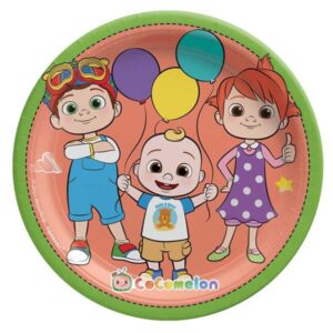 Cocomelon paper plates 7 inch 17cm, birthday party Auckland NZ
