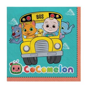 Cocomelon lunch napkins, birthday party supplies Auckland NZ