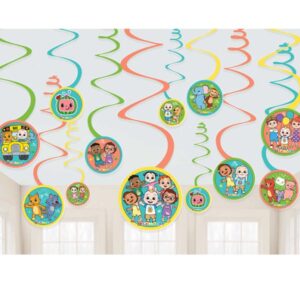 Cocomelon spiral ceiling decorations 12 pieces value pack, Auckland NZ
