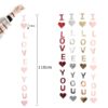 I Love You hearts paper garland glitter cardboard silver thread, Auckland NZ
