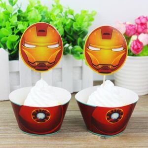 Iron Man cupcake wrappers 12 pieces, Auckland NZ