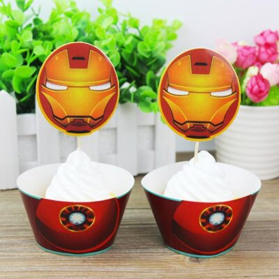 Iron Man cupcake wrappers 12 pieces, Auckland NZ
