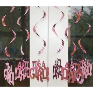 It's a Girl baby shower spiral ceiling decorations 6 pieces, Auckland NZ