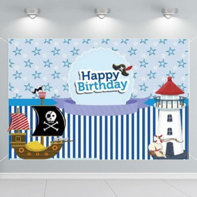 Pirate Lighthouse Wall Backdrop