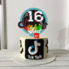 Tik-tok-16years TikTok Sweet 16th birthday cake topper approximately 10 inch, Auckland NZ