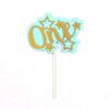 one year old cake topper - blue