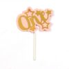 one year old cake topper - pink