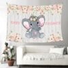 Baby Shower party wall backdrop banner 90x150cm premium fabric, Auckland NZ