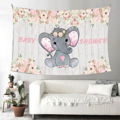 Baby Shower party wall backdrop banner 90x150cm premium fabric, Auckland NZ
